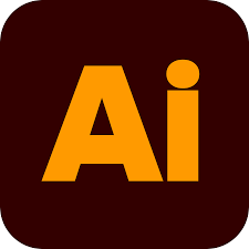 Logo Adobe Illustrator - icône "Ai" en orange sur fond bordeaux foncé. Application de création graphique vectorielle de la suite Adobe.