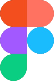 Logo Figma - icône composée de quatre cercles colorés (rouge, violet, vert, bleu) formant un "F", outil de design et prototypage d'interfaces collaboratif.
