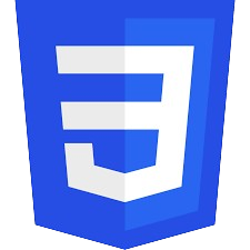 Logo CSS3 - bouclier bleu avec le chiffre 3 blanc, langage de style pour la mise en forme des pages web.